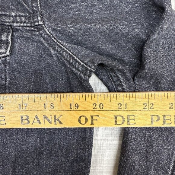 ✅LEVI'S Mens M Relaxed Trucker Jacket Premium Charcoal Gray Denim Inside Pockets - Picture 8 of 12